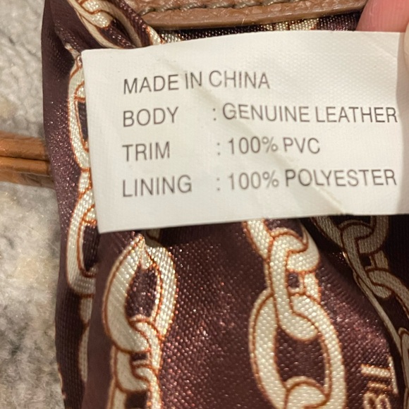 Tignanello Brown Genuine Pebble Leather Crossbody Bag W/ Organizer Wallet Pocket - Picture 4 of 13